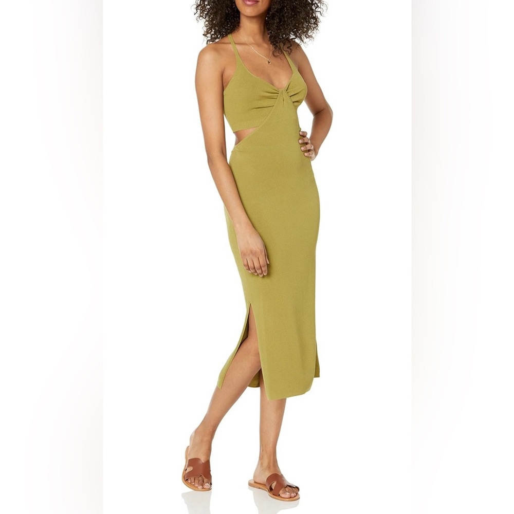 The Drop Women’s Zuri Fitted Cutout One-shoulder Maxi Sweater Dress